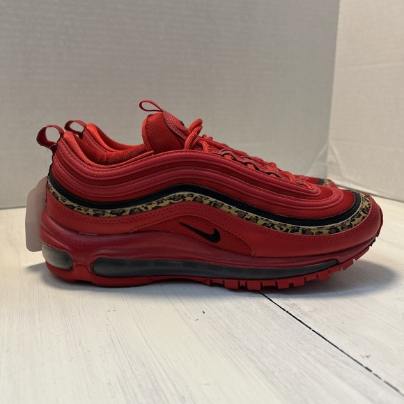 Nike Shoes - Nike Air Max 97 Women 8 BV6113-600 University Red Leopard Exotic Shoes 3077